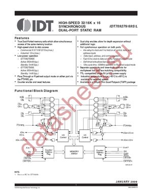 IDT709279L9PF8 datasheet  